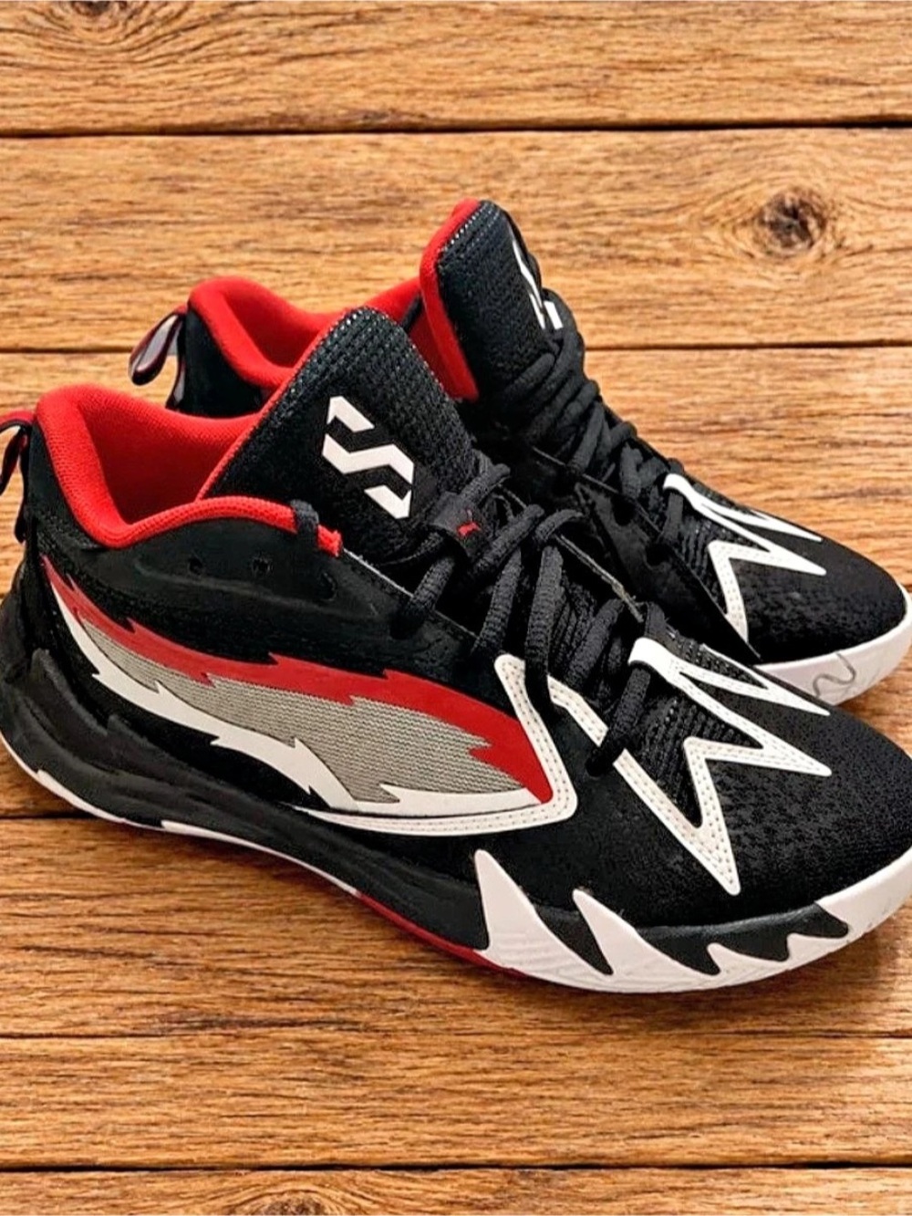 Puma Scoot Zeros Black & Red Athletic Shoes